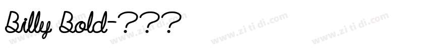 Billy Bold字体转换